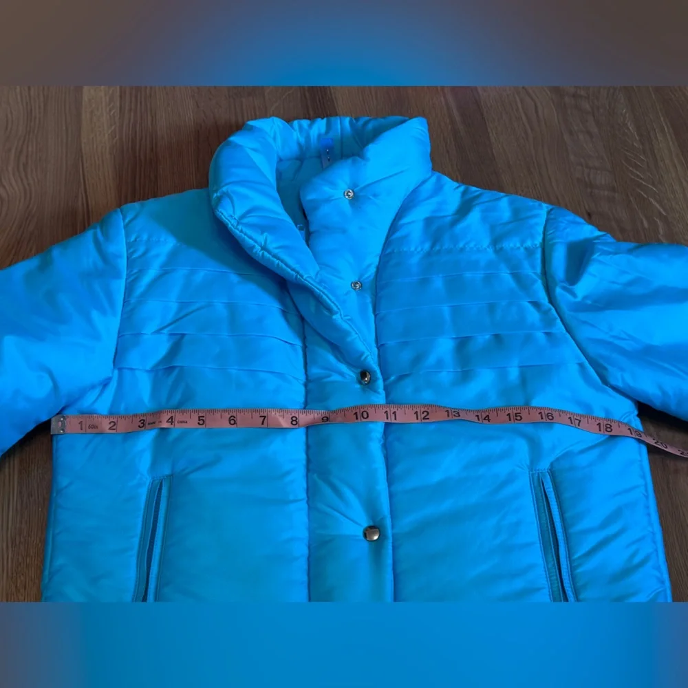 80s Vintage Turquoise Fera Ski Puffer Jacket Sz M - Picture 7 of 8